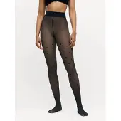 s.Oliver Thermostrumpfhose "comfort", Damen, Gr. 38, schwarz (schwarz hearts), Obermaterial: 50% Polyester, 40% Polyamid, 10% Elasthan, Strumpfhosen Thermostrumpfhose, mit nahtloser Verarbeitung