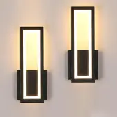 Osairous Wandleuchte LED Innen Modern, 2 Stück 16W 1800LM Wandlampe Acryl