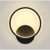 Toolight Wandleuchte Innen Rund Schwarz, 12W 1350LM LED Wandlampe Rund Moderne,