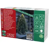 Dripio LED Diamantenlametta, 10 Stränge, 200 warmweiße LEDs, silber, 12 V