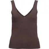 Object Geripptes V-ausschnitt Tanktop Braun L