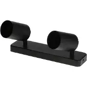 Vito Lugo-2 Decken-Aufbauspot 2x GU10 schwenkbar 70x250mm Schwarz