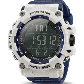 SANDA Digitale Herrenuhr 41972 in Blau und Weiß KP41972