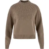 Fjall Raven - Wollpullover - Övik Solid Jacquard Knit W Suede Brown für Damen aus Wolle - Größe L - Braun