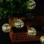 Dripio Solar-Lichterkette 20 LED marokkanische Kugeln warmweiß