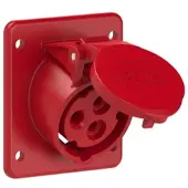 Pce 413-9f87 CEE-Anbausteckdose schräg (75x85mm) 16A 3p 9h IP44/IP54 4139f87