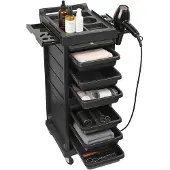 Merkloos Professioneller Friseurstuhl-Trolley mit 6 Schubladen
