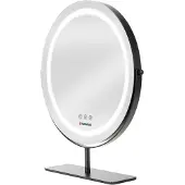 Humanas HS-HM Scarlet Schminkspiegel mit LED-Beleuchtung, schwarz
