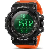 SANDA LA-41974 digitale Herrenuhr in Orange mit Chronograph und Wecker KP41974