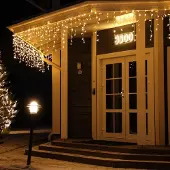 Dripio LED-Lichtvorhang 7,5 m, 200 LEDs, kaltweiß, 8 Modi, Netzbetrieb