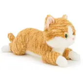 Merkloos Gewogen Kat Kuscheltier - Weiches Orange, 60 cm