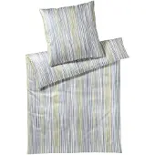 OEM Bettwäsche Pinstripe Lemon, 1 Bettbezug 200x220 cm + 2 Kissenbezüge 80x80 cm
