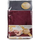 OEM Wendbares Bettwäsche-Set, 155x220 cm, 80x80 cm, Bordeaux/Anthrazit