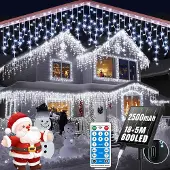 Dripio Eispegel Solar-Lichterkette 600 LEDs, Außenbeleuchtung