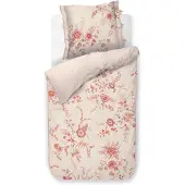 OEM Bettwäsche 200x200+2x80x80 cm, Blumenmuster, 100% Baumwolle, rosa