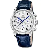 Jaguar Acamar Herren Uhr Chronograph Armbanduhr Leder blau Elegant Luxus D3UJ968/4