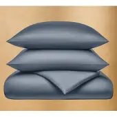 OEM Bettwäsche 155x220 cm Baumwolle Mako-Satin dunkelblau