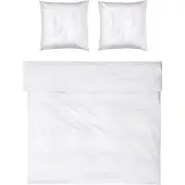 OEM Bettwäsche-Set 200x200 cm + 2x80x80 cm, Baumwolle, weiß/champagner