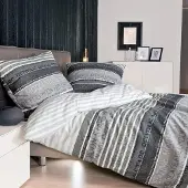 OEM Mako-Satin-Bettwäsche Palermo, 135x200 cm, Streifen-Design
