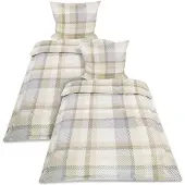 OEM Flanell Bettwäsche Set 4-tlg. 155x220 cm + 2 Kissen 80x80 cm