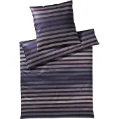 OEM Bettwäsche Tone Mako-Satin 135x200 cm lila Streifen