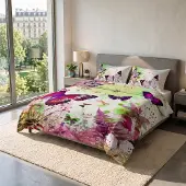 OEM Bettwäscheset digitaler Druck, 100% Baumwolle, Doppelbett 250x200 cm