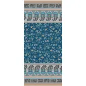OEM Foulard aus 100% Baumwolle Mako-Satin, Blau, 180x270 cm