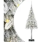 vidaXL Weihnachtsbaum Weiß 120 cm PE und Stahl