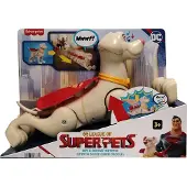 Mattel HJF35 - Fisher-Price - DC League of Superpets - Superspeed-Flug Hund Krypto - beweglich mit Sound, 35,5 cm