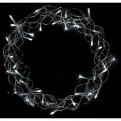 Linder Exclusiv GmbH Lex Light Weihnachten Kranz Türkranz silber 40 LEDs kaltweiß 6/18h Timer 30cm