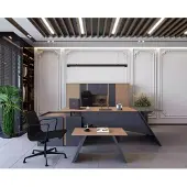 AEA Luxus Büro Möbel Einrichtung Schreibtisch Couchtisch Aktenschrank Set 3tlg
