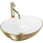 REA Aufsatzwaschbecken Sofia Oval White Gold