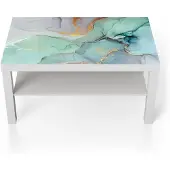 Merkloos Glästabelle mit Wasserfarbenmuster, 90 x 50 cm