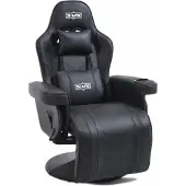 Dripio Gamingstuhl XL mit Fußstütze, höhenverstellbar, schwarz