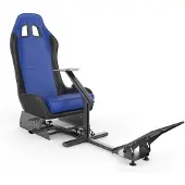 Dripio Rennsitz mit Lenkradständer, faltbar, schwarz/blau, für PC & Konsolen