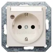 Siemens 5UB1553 DELTA i-system Steckdose m. Schriftf./ erh. Berühr.schutz/Funktionsanz., elektroweiß