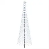 Syfax LED-Weihnachtsbaum 300 cm 350 LEDs Kaltes Weiß Eisen Schwarz