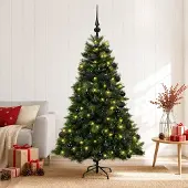 Syfax Künstlicher Weihnachtsbaum mit Weihnachtskugel 150 cm 150 LEDs