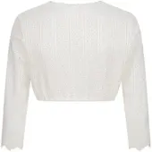 Nübler Dirndlbluse NÜBLER "Dirndlbluse langarm Julia", Damen, Gr. 4,5, beige (creme), Obermaterial: 90% Nylon NY. 10% Elasthan EL., Blusen Dirndlbluse