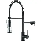 Sonstiges Küchenarmatur Messing schwarz mit flexibler Brause, 2 Strahlarten, schwenkbar