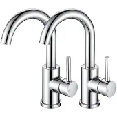 Sonstiges Wasserhahn Bad Chrome Edelstahl 2 Stück Badarmatur Küche Einhebelmischer 360° drehbar