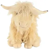 Living Nature Kuscheltier White Highland Cow mit Sound - Plüschtier