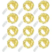 Dripio LED Lichterkette 12er Set, 3 m, Warmweiß, batteriebetrieben