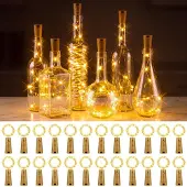 Dripio LED-Lichterkette, 2 m, 20 LEDs, warmweiß, 24 Stück