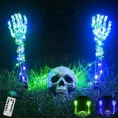Dripio Skelett-Totenkopf-Set mit Lichterkette, 3 m, Fernbedienung, 8+3 Modi