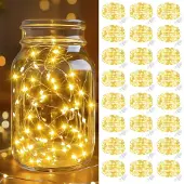 Dripio LED-Lichterkette 24er-Set, 2 m, 20 LEDs, warmweiß, batteriebetrieben