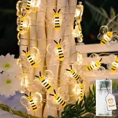 Dripio LED-Bienen-Lichterkette 3 m, 30 Bienen, Timer, batteriebetrieben