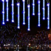 Dripio Regenlichtkette 240 LEDs, 30 cm, 10 Röhren, wasserdicht, Außen