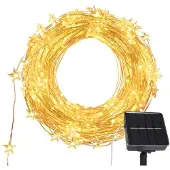 Dripio Solar-Lichterkette 120 LED, 12,2 m, warmweiß, 8 Modi