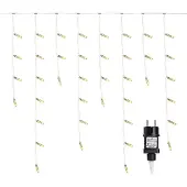 Dripio Lichtgordijn 10 m, 400 LED-Eiszapfen, warmweiß, IP44, Netzbetrieb
